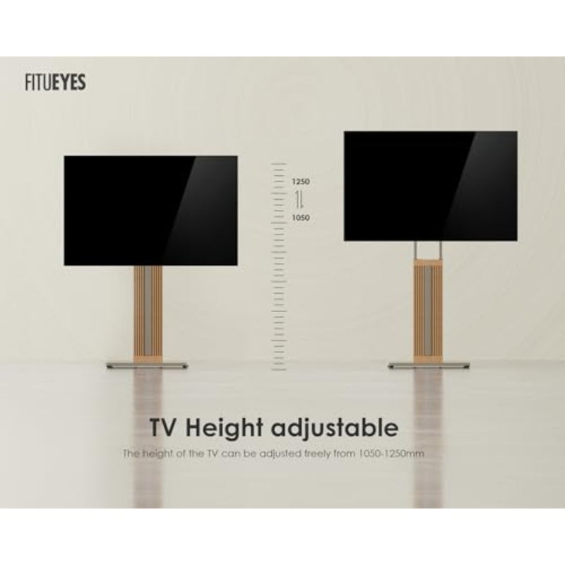 Design Floor TV Stand for 32-65 Inch TV Modern TV Stand with Concealed Storage Cable Management Camel Color ZEN Series - Image 5