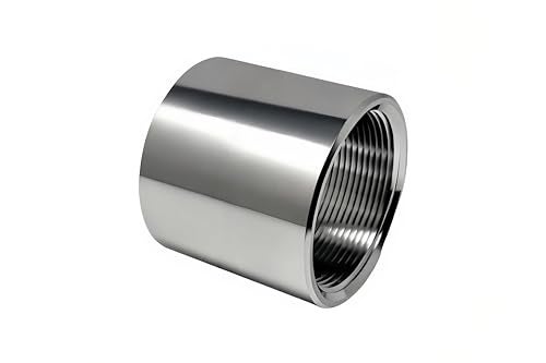 BYSOL Aluminum 2 Inch NPT Female Thread Weld On Pipe Fitting Bung 2 NPT Threaded Full Coupling Aluminum 6061T Schedule 40 Pipe Fitting - Image 1