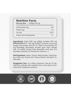 Gardeno Fast Action Pain Relief Supplement with Curcumin, Boswellia & Black Sesame Oil, 3 in 1 power-packed HIGH ABSORPTION FORMULA, Non-GMO, Halal & Gluten Free – 60 Capsules  - Image 2