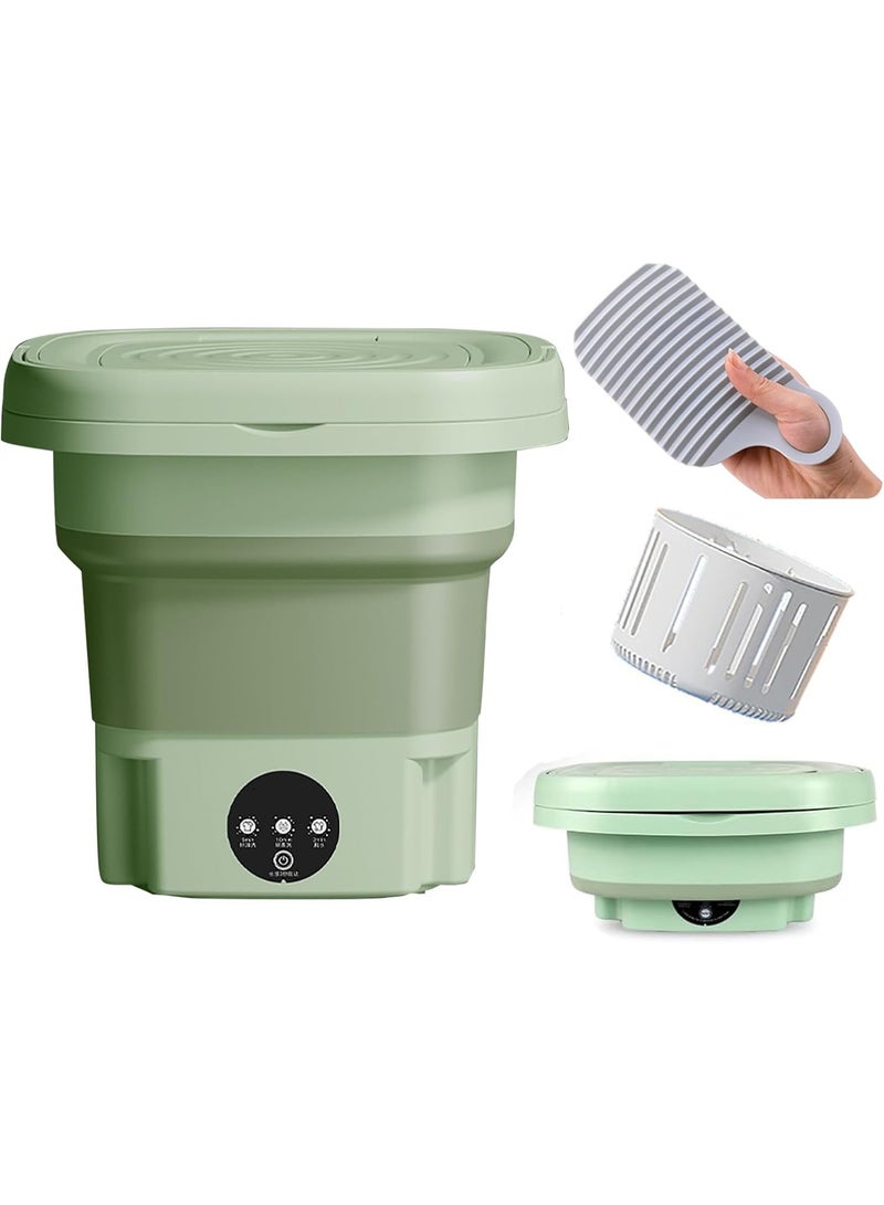 غسالة ملابس صغيرة محمولة قابلة للطي متعددة الألوان – غسالة كهربائية ميني للملابس الداخلية والجوارب والملابس الخفيفة – غسالة سفر عملية موفرة للمساحة للاستخدام المنزلي والرحلات - Image 2