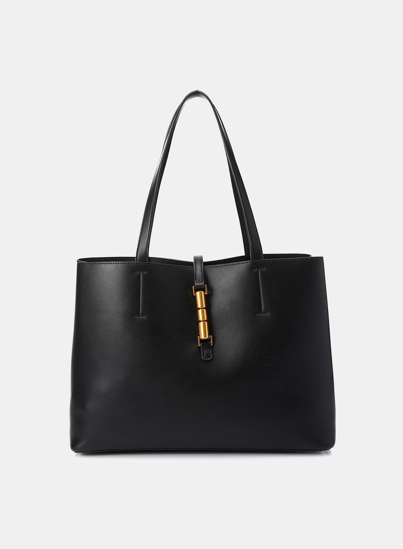 Dejavu Elegant Shoulder Bag-LID-DJTX-004-Black - Image 1