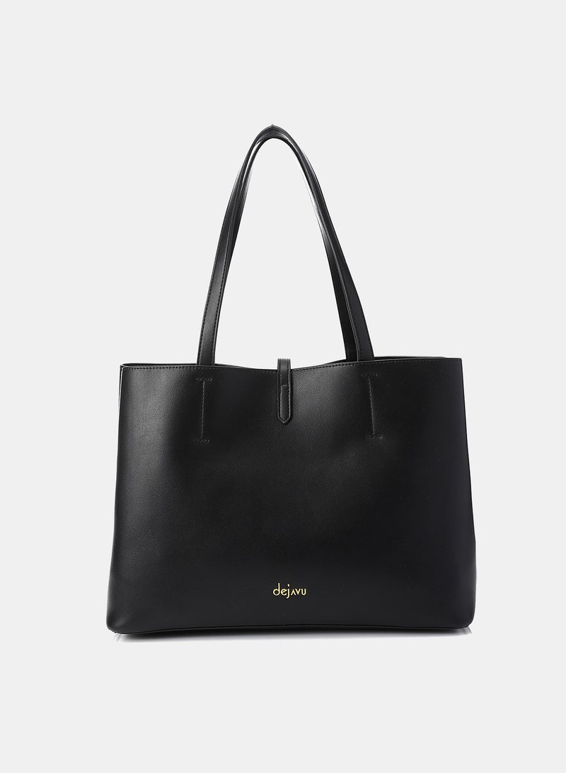 Dejavu Elegant Shoulder Bag-LID-DJTX-004-Black - Image 3