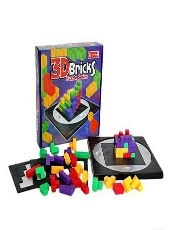 ANTALYA 3D Bricks Puzzle Game Block Parent-Child Toys for Kids (Multicolor) - 44 Pieces in 4 Colors, Plastic Material - Image 2