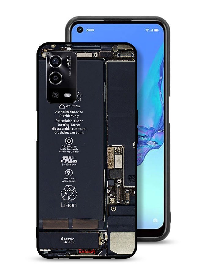 Tolwak Oppo A55 4G Protective Case Cover Phone Circuit Pattern - Image 1