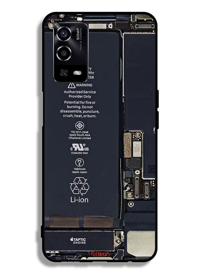 Tolwak Oppo A55 4G Protective Case Cover Phone Circuit Pattern - Image 2