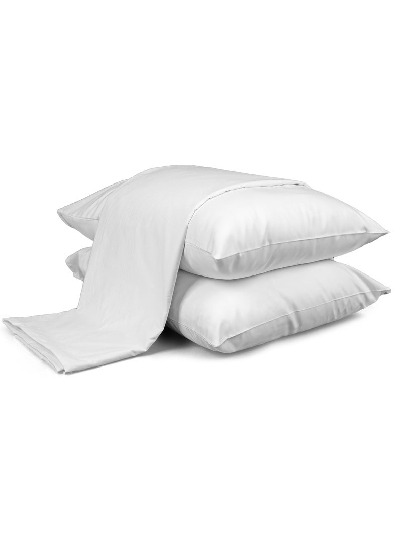 Home of linens طقم شرشف مسطح أبيض 240x260  - Image 1