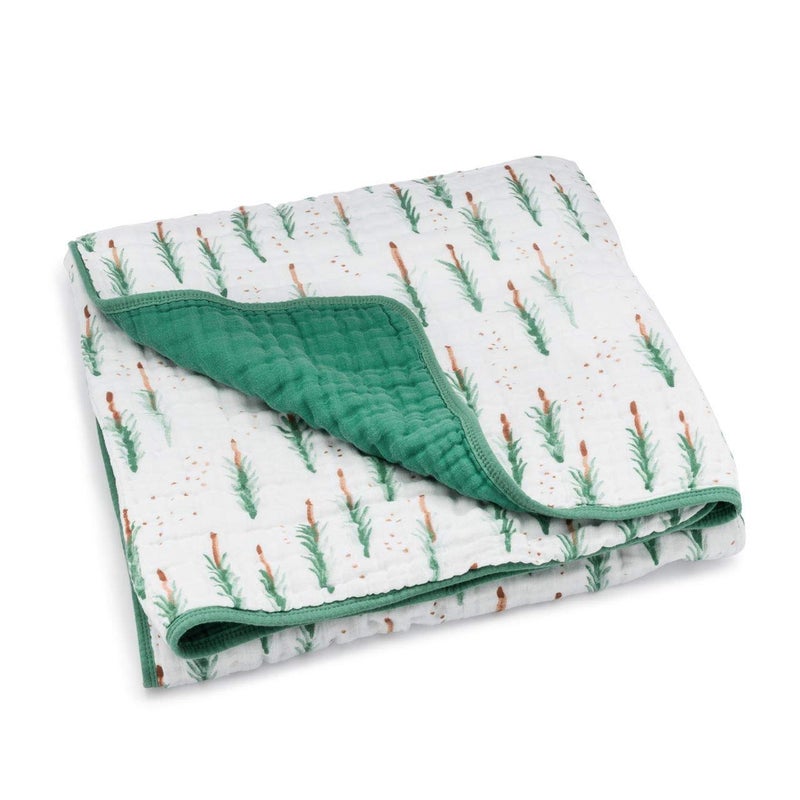 Parker Baby Co. Parker Baby Muslin Blanket  100 Soft Cotton Toddler Quilt  Baby Muslin Swaddle  Gender Neutral Design 47 x 47 Blanket 