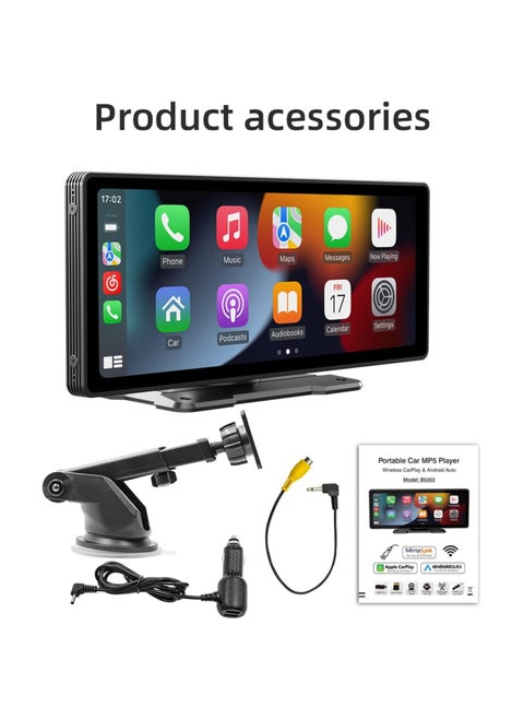 9.3 Inch Car Touch Screen Wireless Carplayer Android Auto Car Portable Radio Bluetooth MP5 with Mirror Link FM Transmitter AUX Output USB TF
