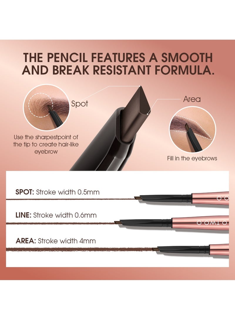 O.TWO.O O2O 3-in-1 Creamy Eyebrow Pencil - ASH BROWN 03 - Image 2