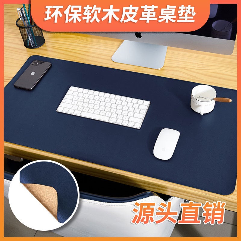 Mouse Pad Leather Mouse Pad Processing Waterproof Table Pad Leather Leather Simple Printing Large Pad - Image 2