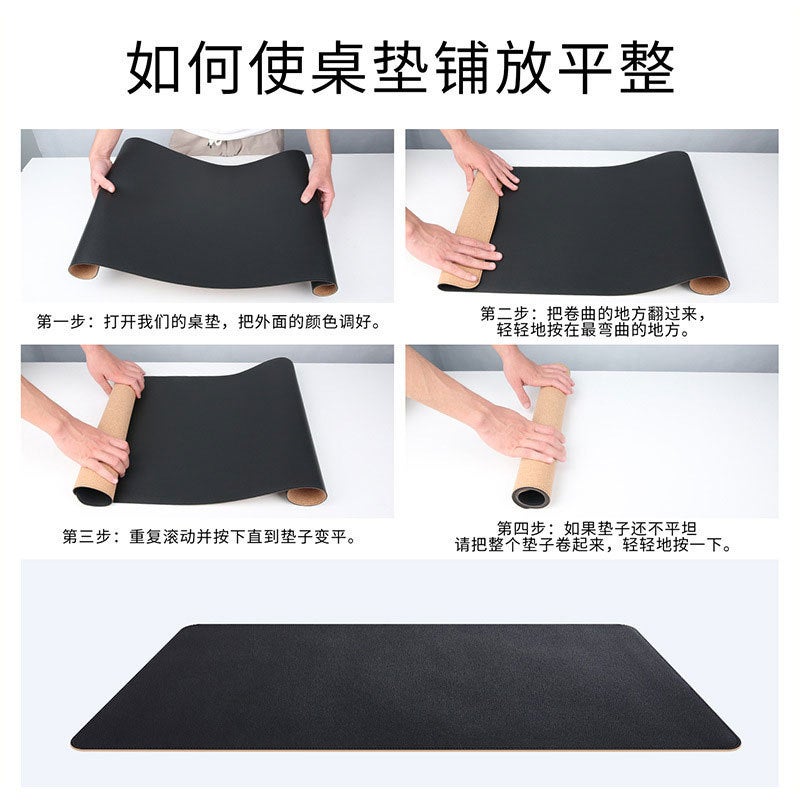 Mouse Pad Leather Mouse Pad Processing Waterproof Table Pad Leather Leather Simple Printing Large Pad - Image 5
