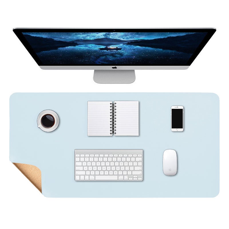 Mouse Pad Leather Mouse Pad Processing Waterproof Table Pad Leather Leather Simple Printing Large Pad - Image 1