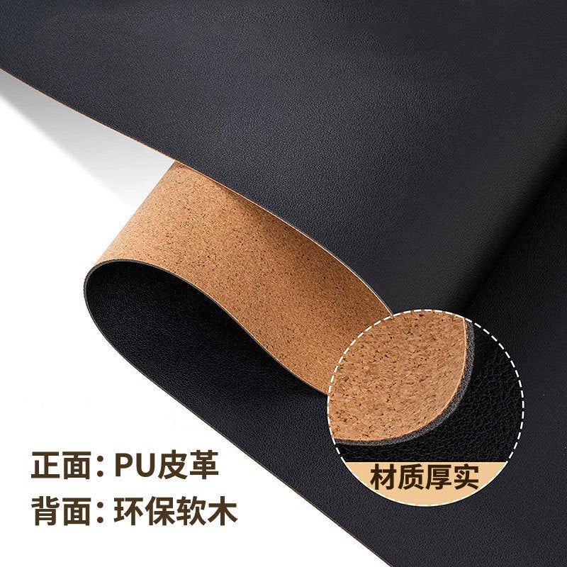 Mouse Pad Leather Mouse Pad Processing Waterproof Table Pad Leather Leather Simple Printing Large Pad - Image 3