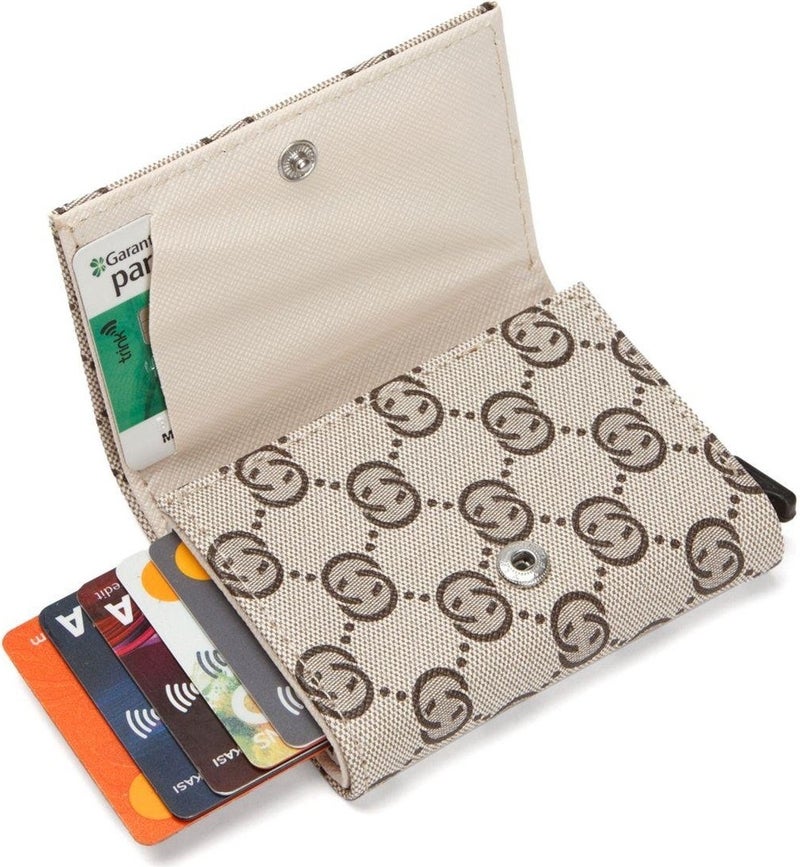 Newish Polo Smoke Patterned Unisex Wallet and Card Holder with Mechanism  - Image 2