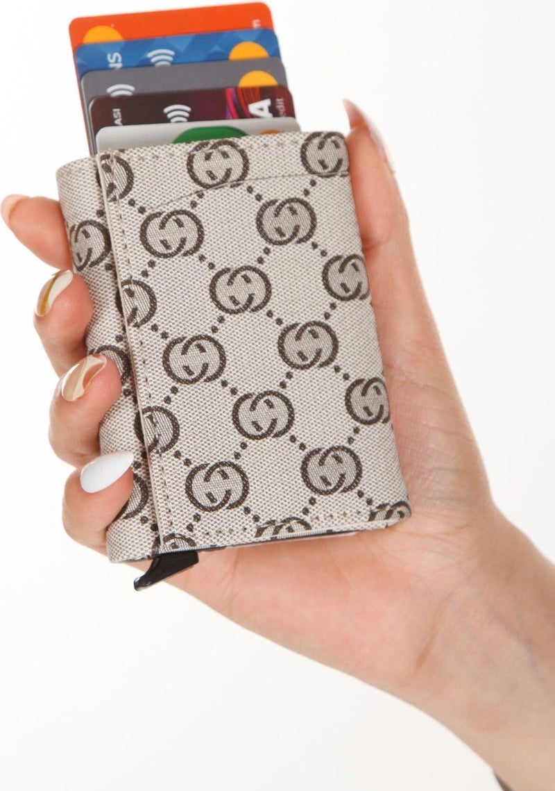 Newish Polo Smoke Patterned Unisex Wallet and Card Holder with Mechanism  - Image 4
