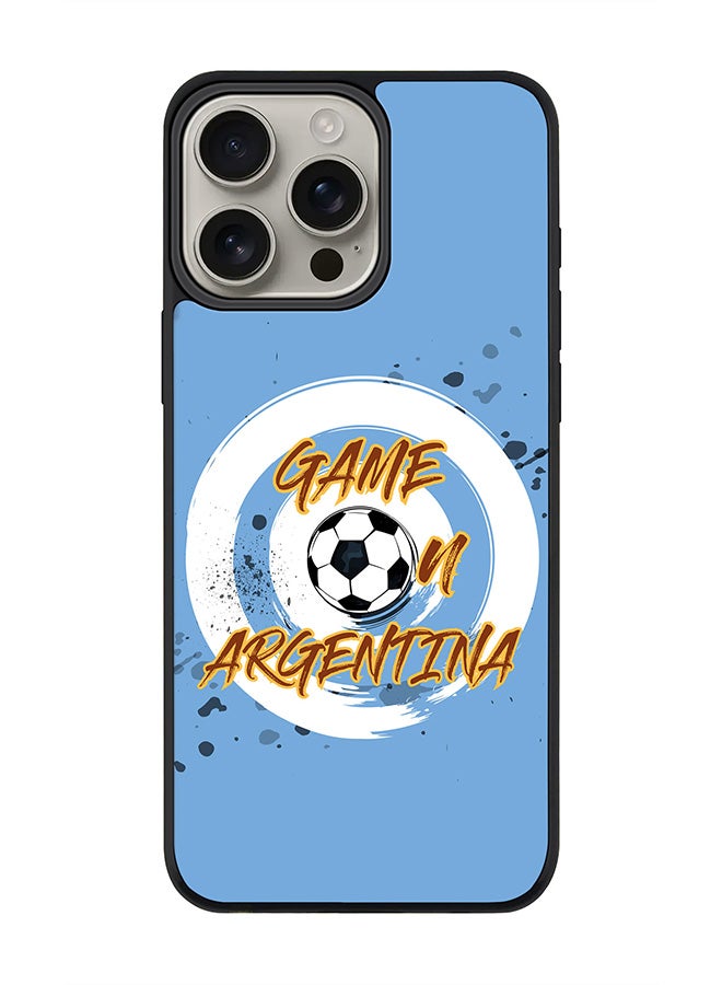 Stylizedd For iPhone 16 Pro Max Case [Compatible with MagSafe] Slim Magnetic cover Phone Case iPhone 16 Pro Max -Game on Argentina - Image 1