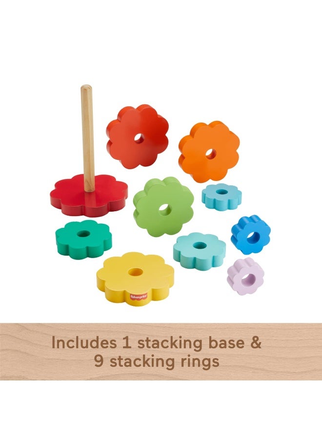 Fisher-Price Fisher-Price Wooden Ring Stacker (10 Pieces)  - Image 3