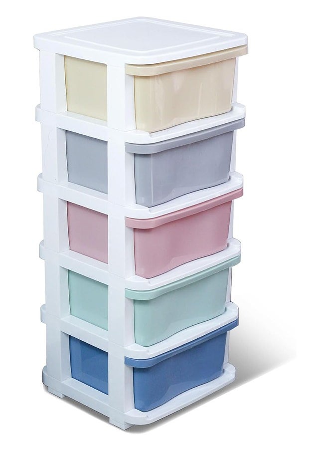 SKY-TOUCH Sky-Touch Drawer Containers Storage 5 Layer Sundries Organizer,storage cabinet Drawer storage Dresser Organizer clothes Storage Rack,for Kitchen,Bedroom,Sitting room,Bathroom Storage Cabinet  - Image 1