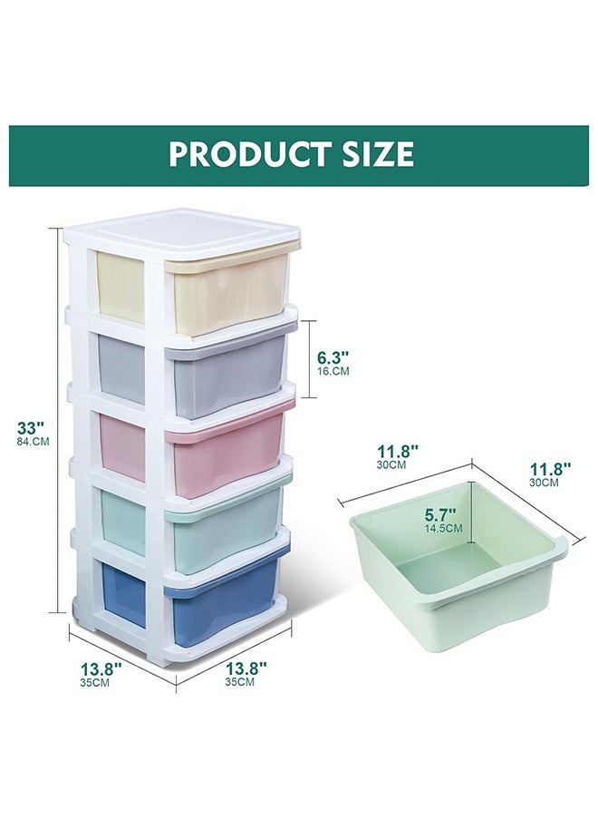 SKY-TOUCH Sky-Touch Drawer Containers Storage 5 Layer Sundries Organizer,storage cabinet Drawer storage Dresser Organizer clothes Storage Rack,for Kitchen,Bedroom,Sitting room,Bathroom Storage Cabinet  - Image 3