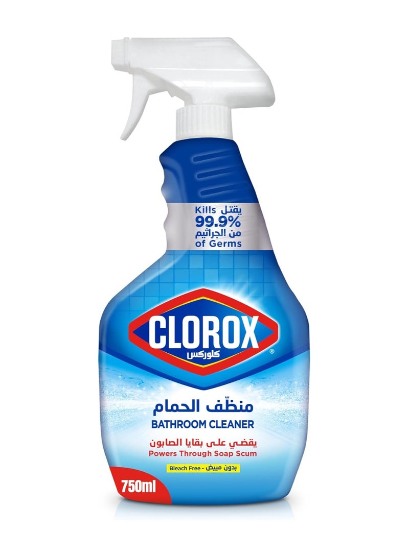 كلوركس بخاخ منظف الحمام بدون مبيض، يقضي على بقايا الصابون، 750مل - Image 1