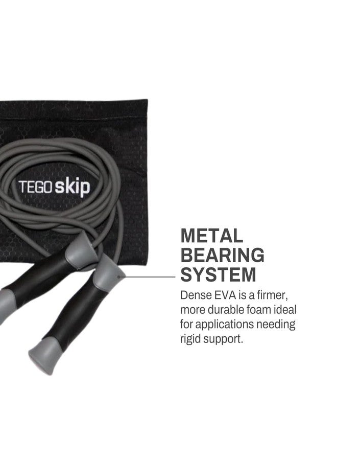 تيجو حبل قفز TEGO | نظام محامل كروية عالي السرعة | طول قابل للتعديل | مقابض مانعة للانزلاق | حبل قفز سريع من مادة PVC لتمارين القلب واللياقة البدنية - Image 3