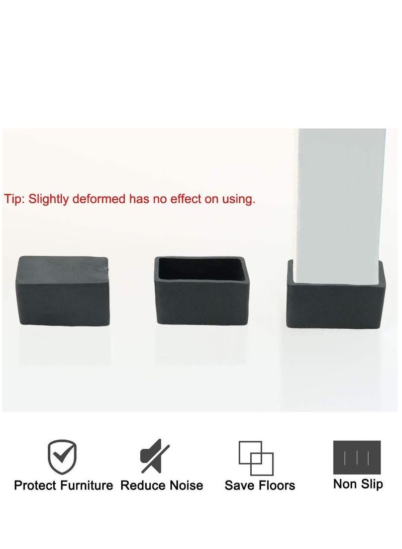 Y&D Rubber Chair Leg Caps End Pad Feet Cover Furniture Slider Floor Protector 8pcs 0.79" x 1.57"20x40mm Inner Size Reduce Noise Prevent Scratch Legs - Image 5