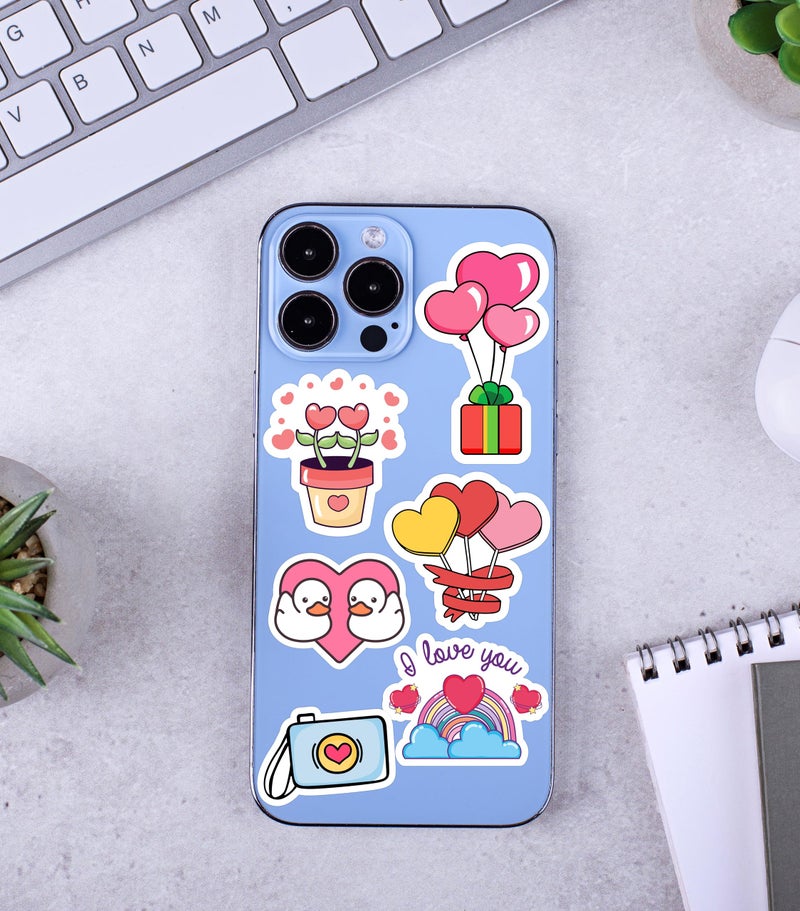 TOWNBUS | 38 Love Stickers | Perfect for Valentine Gift,laptops,Mobiles,waterbottles,Journals,Scrapbookings etc-Self-Adhesive - Image 5