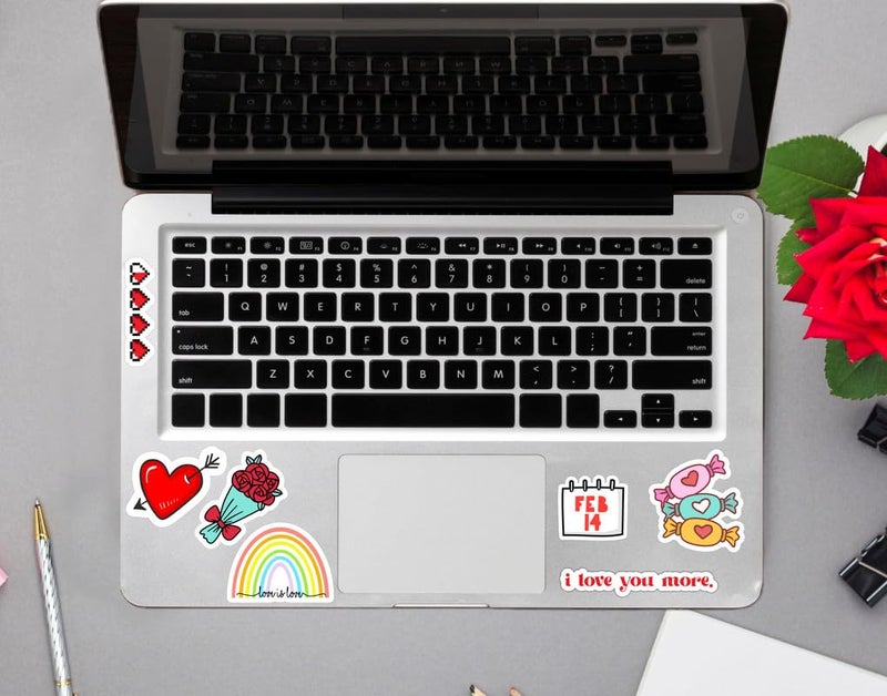 TOWNBUS | 38 Love Stickers | Perfect for Valentine Gift,laptops,Mobiles,waterbottles,Journals,Scrapbookings etc-Self-Adhesive - Image 3