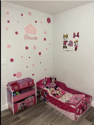 Create-A-Mural Wall Decor Dots, Polka Dot Wall Decals for Girls Room Walls Decor Stickers Bedroom Kids Art (Lt & DK Pink) - Image 2