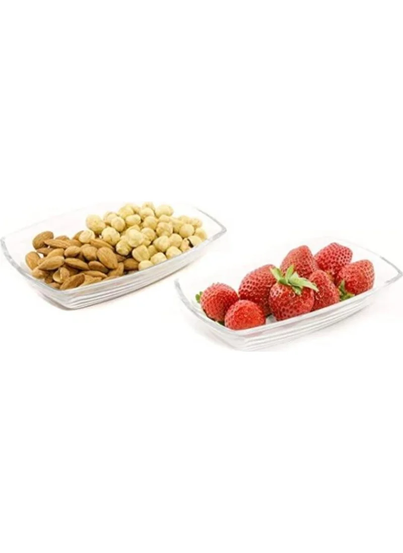 Paşabahçe Tokio Glass Presentation Plate - 8-Piece Glass Breakfast Snack Bowl