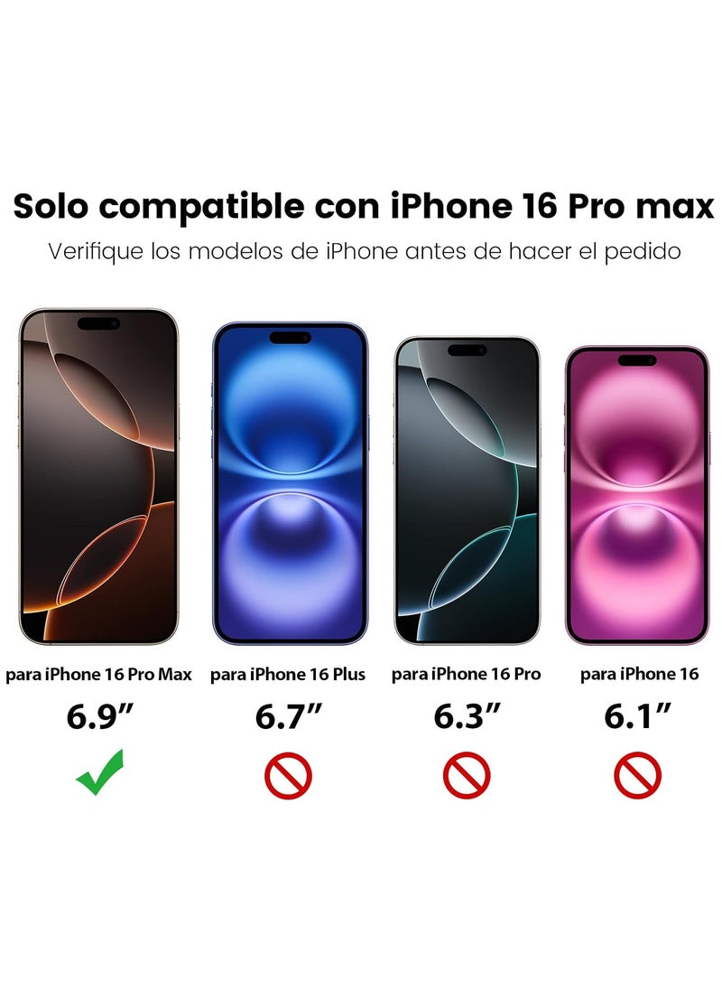 نيلكين جراب  نيلكين سوبر فروستيد برو مضاد للخدش والانزلاق لموبايل Iphone 16 Pro Max   (اسود)  - Image 2