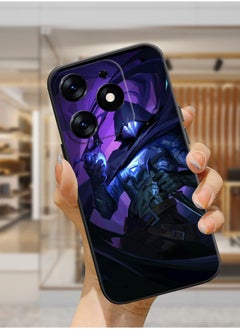 Protective Shockproof Case Cover For TECNO Spark 20C Valorant purple magic Drawing
