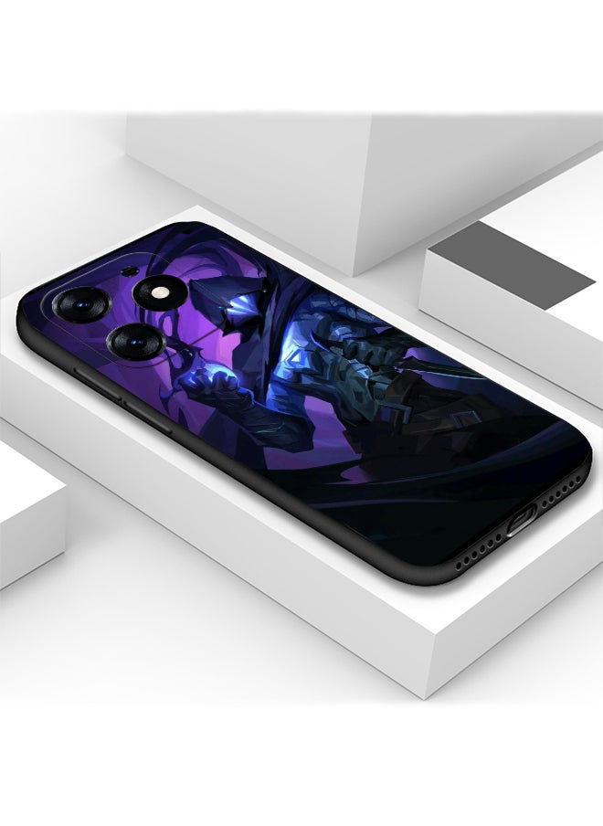 Generic - Protective Shockproof Case Cover For TECNO Spark 20C Valorant purple magic Drawing - Image 1