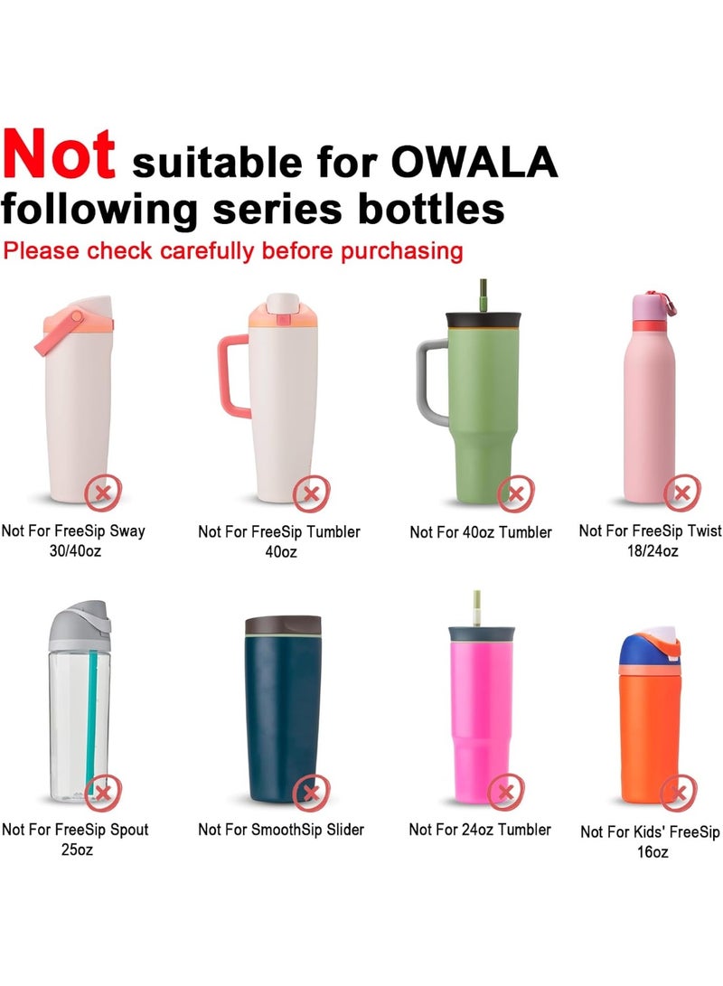 2PCS زجاجة المياه السيليكون حذاء لـ Owala 24oz 32oz 40oz ، مكافحة الانزلاق حماية الأكمام القاع حامي المضادة لـ FreeSip ، Twist ، و Flip زجاجات المياه من الفولاذ المقاوم للصدأ - Image 3