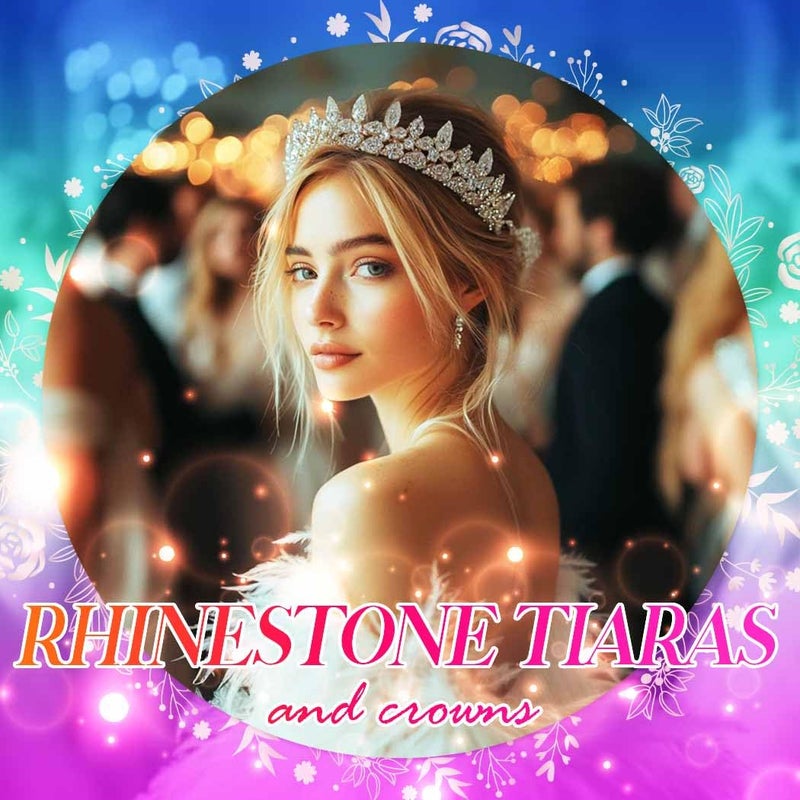 CLOACE Rhinestone Headband Gold Leave Pendant Headpiece Bride Wedding Crystal Hair Accessories for Women and Adult - Image 3