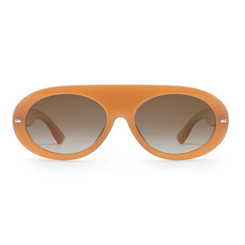 SOJOS Trendy Flat Top Polarized Sunglasses for Women Men Large Retro Chunky Frame Oval Lens Sun Glasses SJ2279 - Image 3