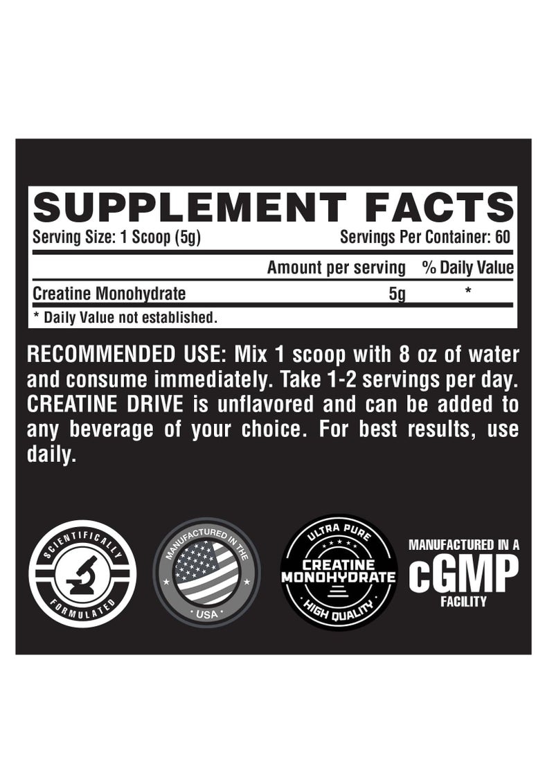 Nutrex Research Nutrex Creatine Monohydrate Powder 300g 60 Servings Unflavored  - Image 2