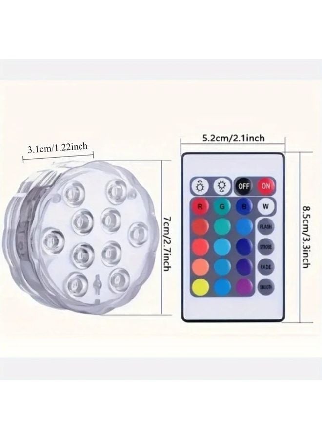 YC28D 4PCS LED Pool Lights Battery Operated Remote Control Multi Color Underwater - Image 4