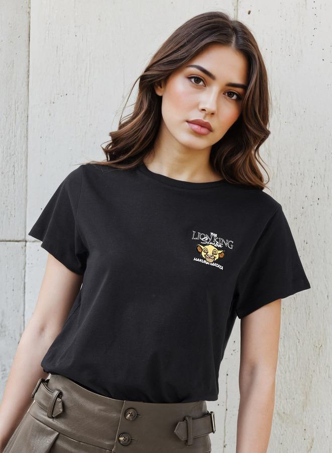 SP Characters T-shirt with The Lion King Simba Embroidery Cotton - Image 1
