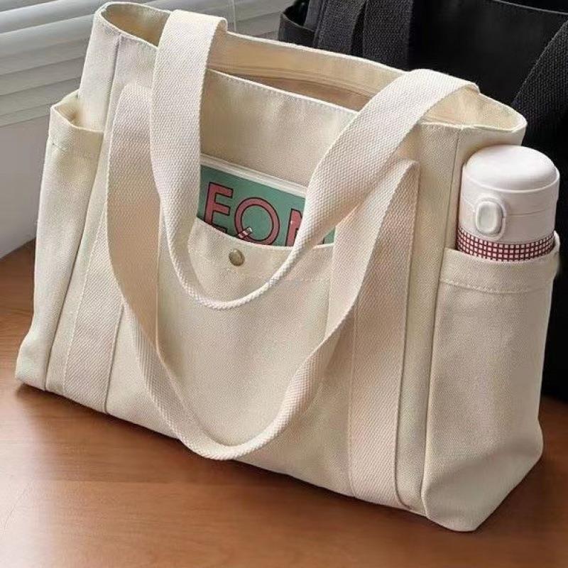 Canvas Bag Women'S Tote Bag Canvas Bag For Work And Outing Large Capacity Commuting Student Bag Book Bag Small Bag Huiyi - Image 4