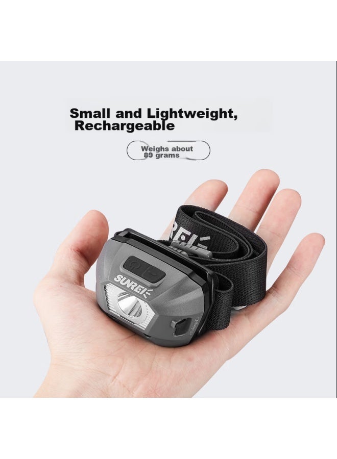 Sanlux Shanlishi Rechargeable Induction Headlamp, Stepless Dimming, High-brightness Night Fishing Light, Waterproof Fishing Headlamp, Outdoor Use - Image 2