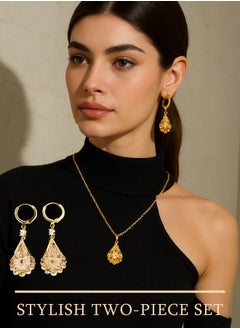 Generic The go-to choice for parties: a droplet necklace and earring set, an elegant and luxurious necklace and earring set suitable for various occasions.  - Image 3