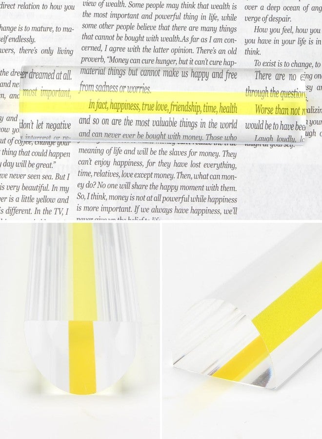 Lxmxgk Magnifying Ruler with Sliding Markers, Magnifer with line and Magnet, Data Processing Magnifying Ruler, Mahjong Magnified Line Finder for Reading Small Prints, Bible, Cross Stitch Patterns (2) - Image 3