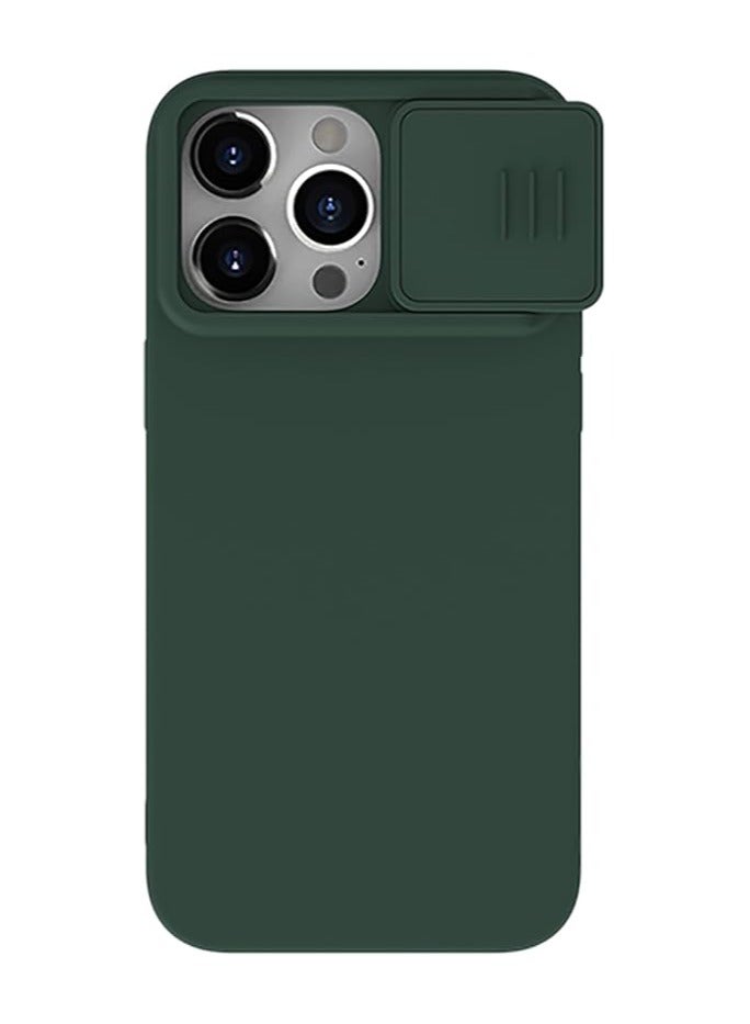 Nillkin CamShield Silky silicon case for Apple iPhone 15 Pro Max 6.7 (2023)-Morning mist Green - Image 1