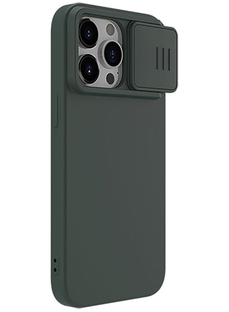 Nillkin CamShield Silky silicon case for Apple iPhone 15 Pro Max 6.7 (2023)-Morning mist Green - Image 4