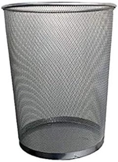 AKDC Partner Waste Bin, Silver, Large, Metal Mesh, W 33.2 X H 31.4 X D 31.2 Cm  - Image 1