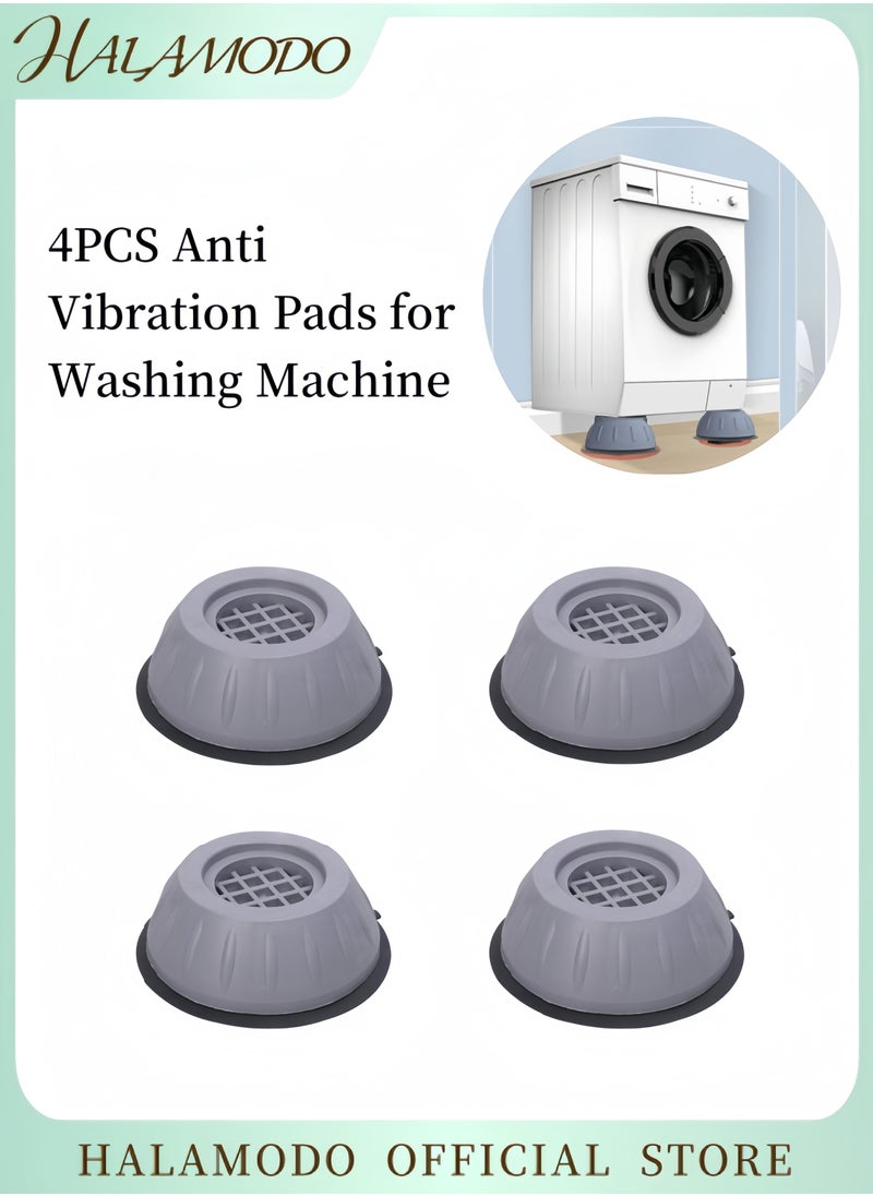 HALAMODO 4PCS Anti Vibration Pads for Washing Machine & Dryer Shock Noise Cancelling Washing Machine Support Washing Machine Stabilizer with Anti Slip Anti Vibration Rubber  - Image 1