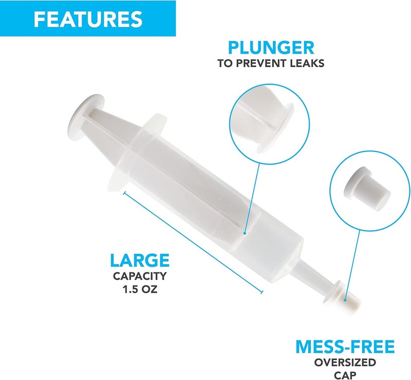 Party Essentials 1.5 Ounce Shot/Gelatin Syringe Injectors with Caps, 24-Count, Clear - Image 3
