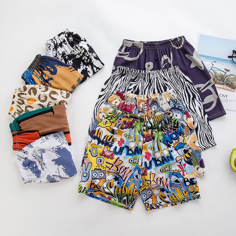 Boys' Large Children'S Quick-Drying Swim Trunks Children'S Beach Trunks Children'S Swimsuit Seaside Flat-Corner Swimming Trunks - Image 2