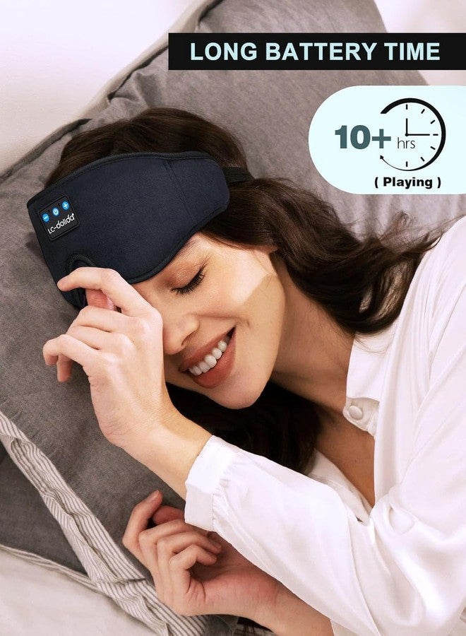 LC-dolida 5.4 Bluetooth Sleep Headphones, 3D Sleep Mask Bluetooth Wireless Music Eye Mask, Sleeping Headphones,Ideal for Travel, Night Work, Side Sleeping and Office Use for Both Men and Women - Image 4